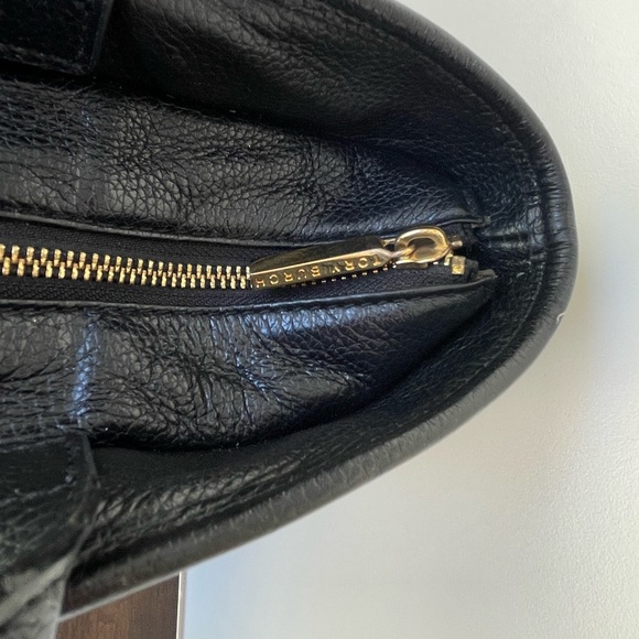 Tory Burch Pebble Leather Jayden Tote - Black - Picture 10 of 15